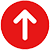 Red up arrow