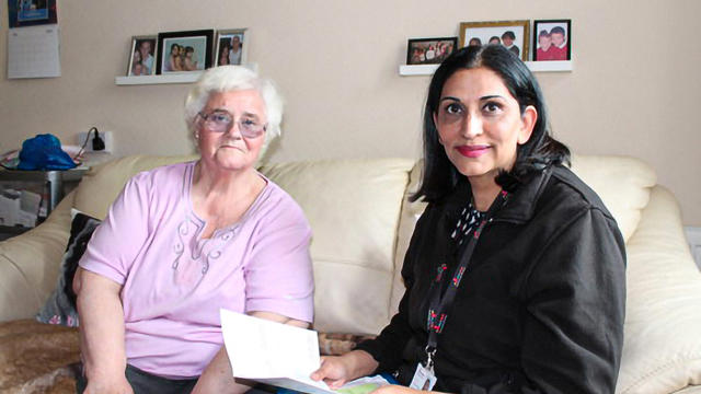 Tenant Marion Prince Receiving Energy Advice From Naila Ilyas