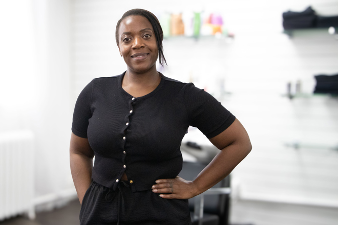 naomi brooks standing in her studio