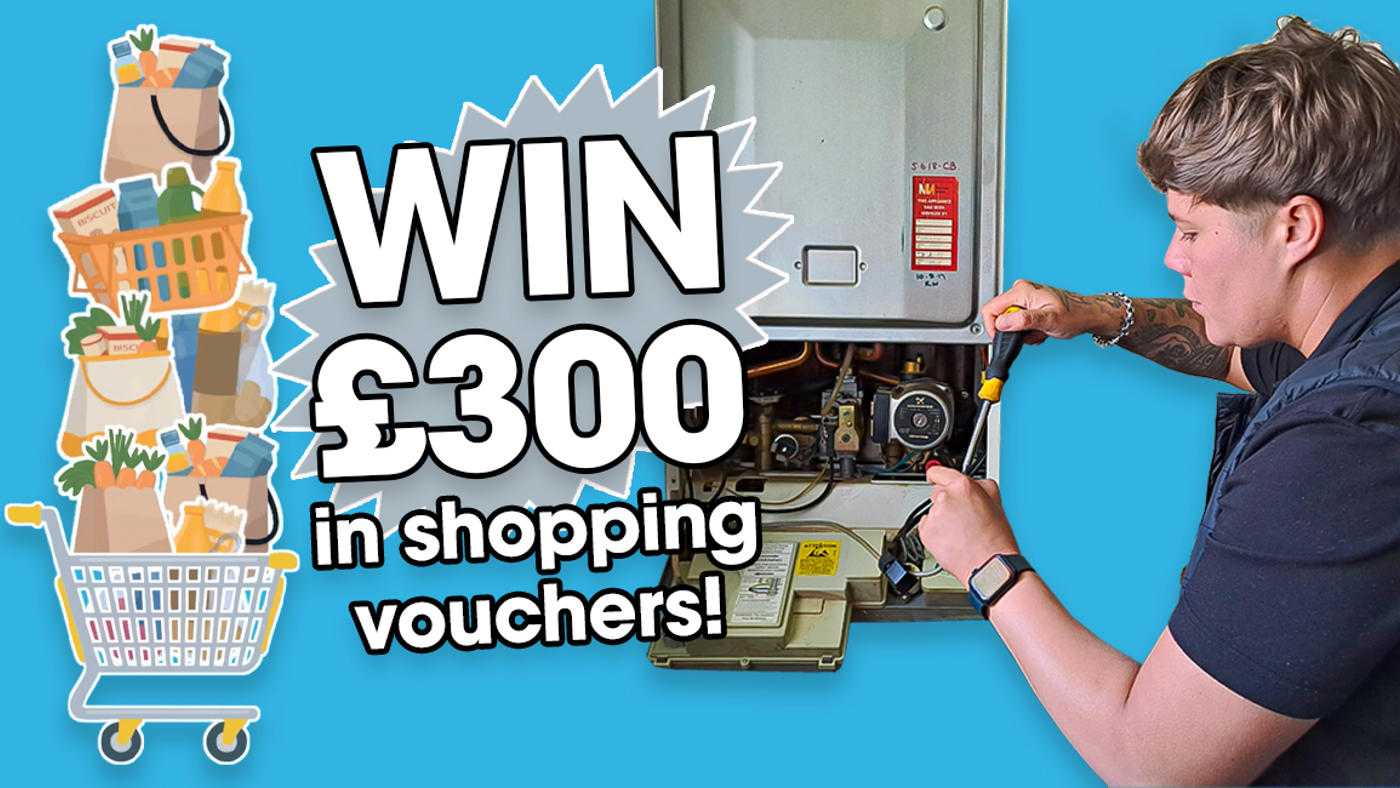 win £3000 in shopping vouchers gas servicing scheme
